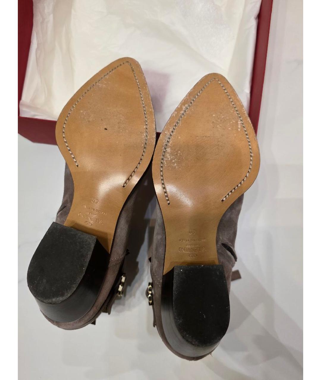 VALENTINO Серые замшевые ботильоны, фото 5