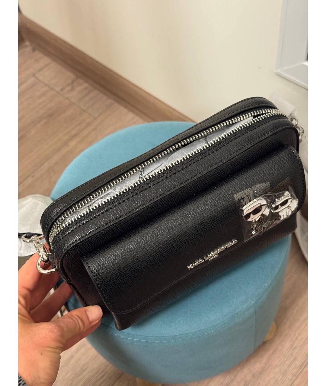 KARL LAGERFELD Черная сумка через плечо, фото 5