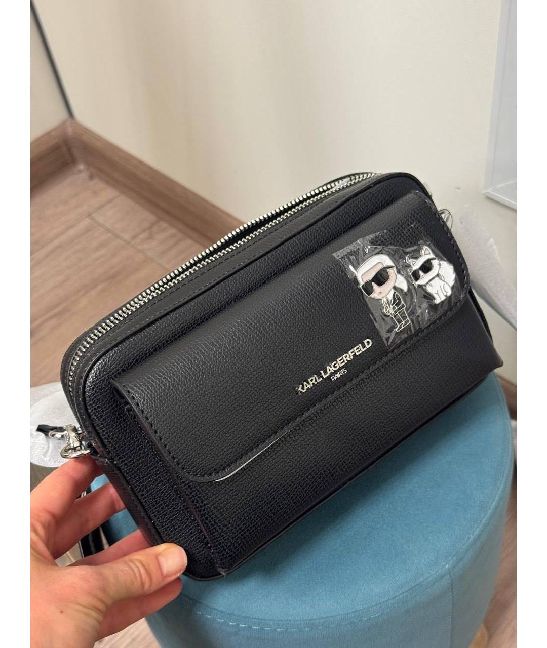 KARL LAGERFELD Черная сумка через плечо, фото 2