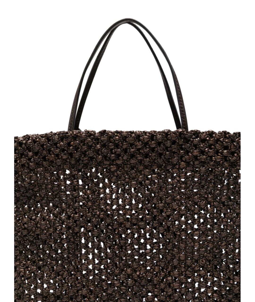 THE ROW Коричневая пелетеная сумка тоут, фото 4