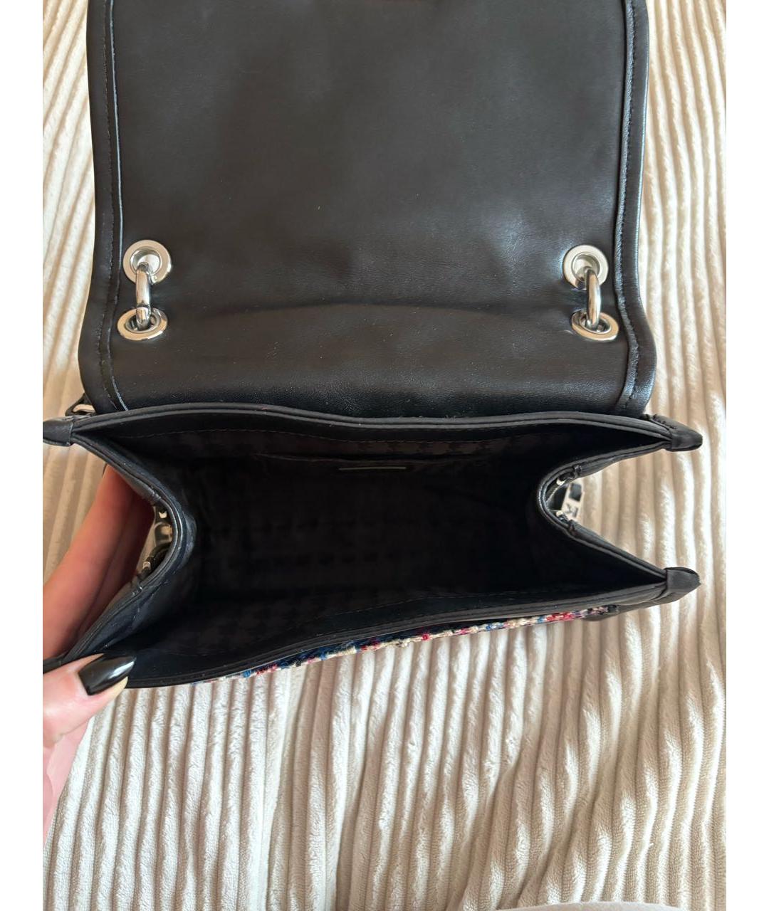 KARL LAGERFELD Черная кожаная сумка с короткими ручками, фото 4