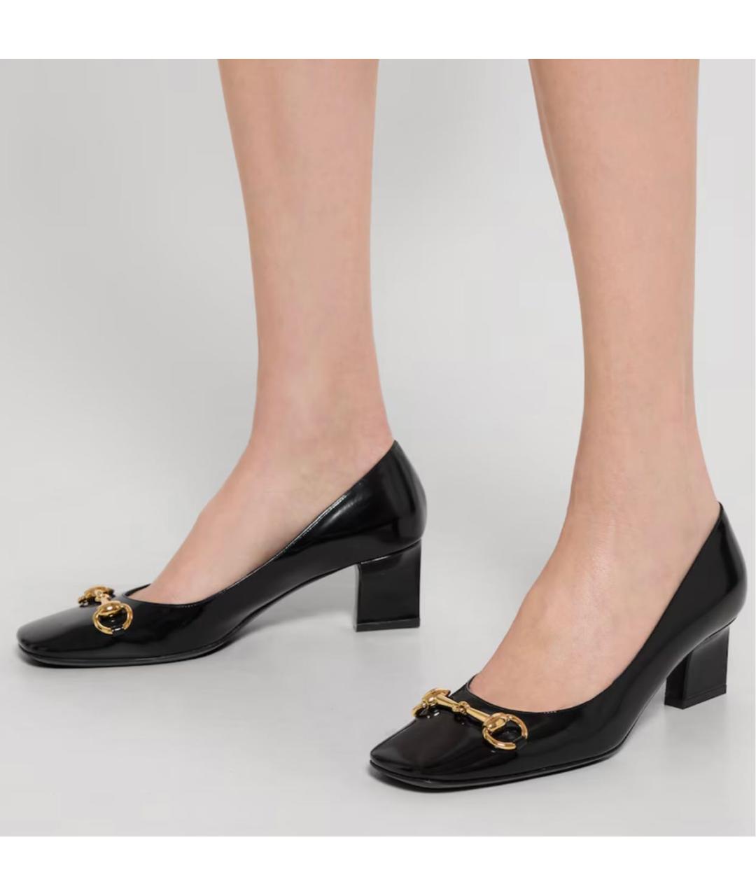 GUCCI Черные кожаные туфли, фото 3