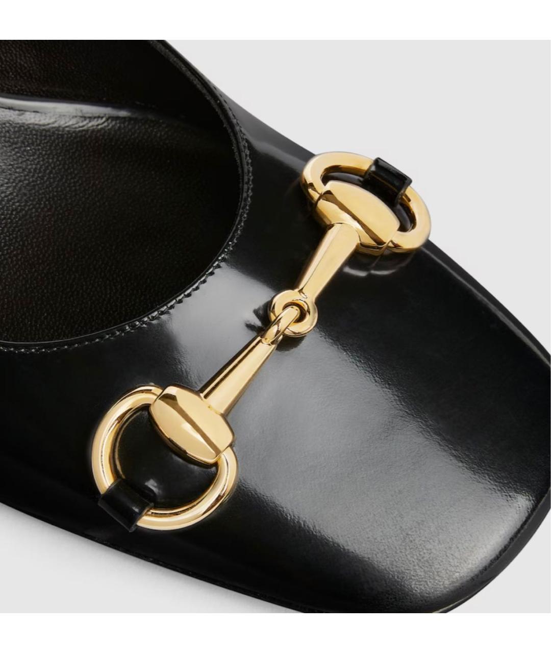 GUCCI Черные кожаные туфли, фото 4