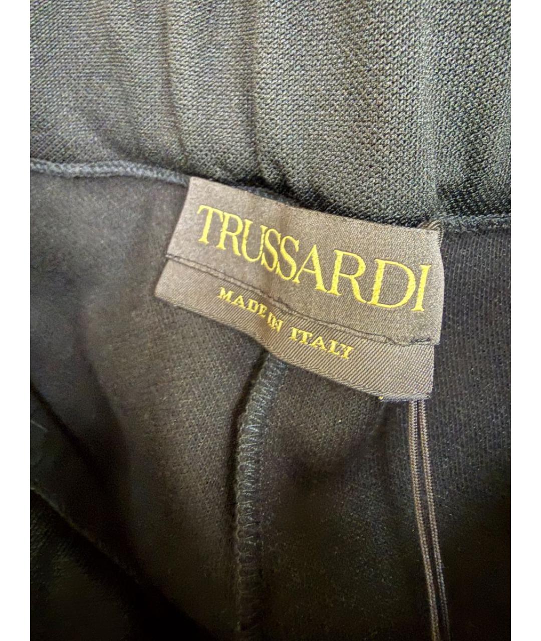 TRUSSARDI Черные прямые брюки, фото 4
