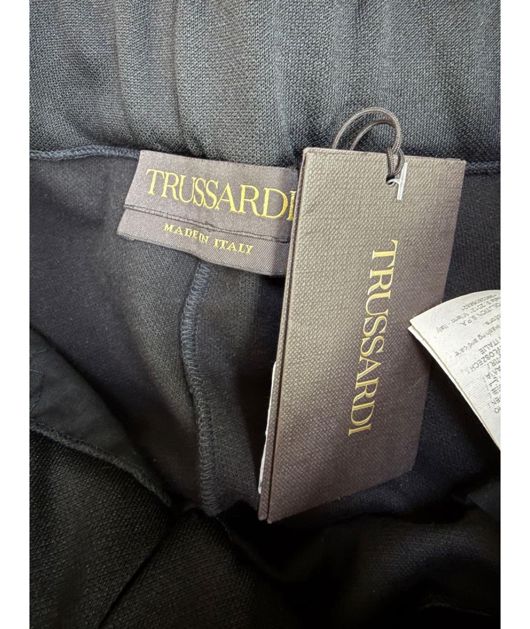 TRUSSARDI Черные прямые брюки, фото 3