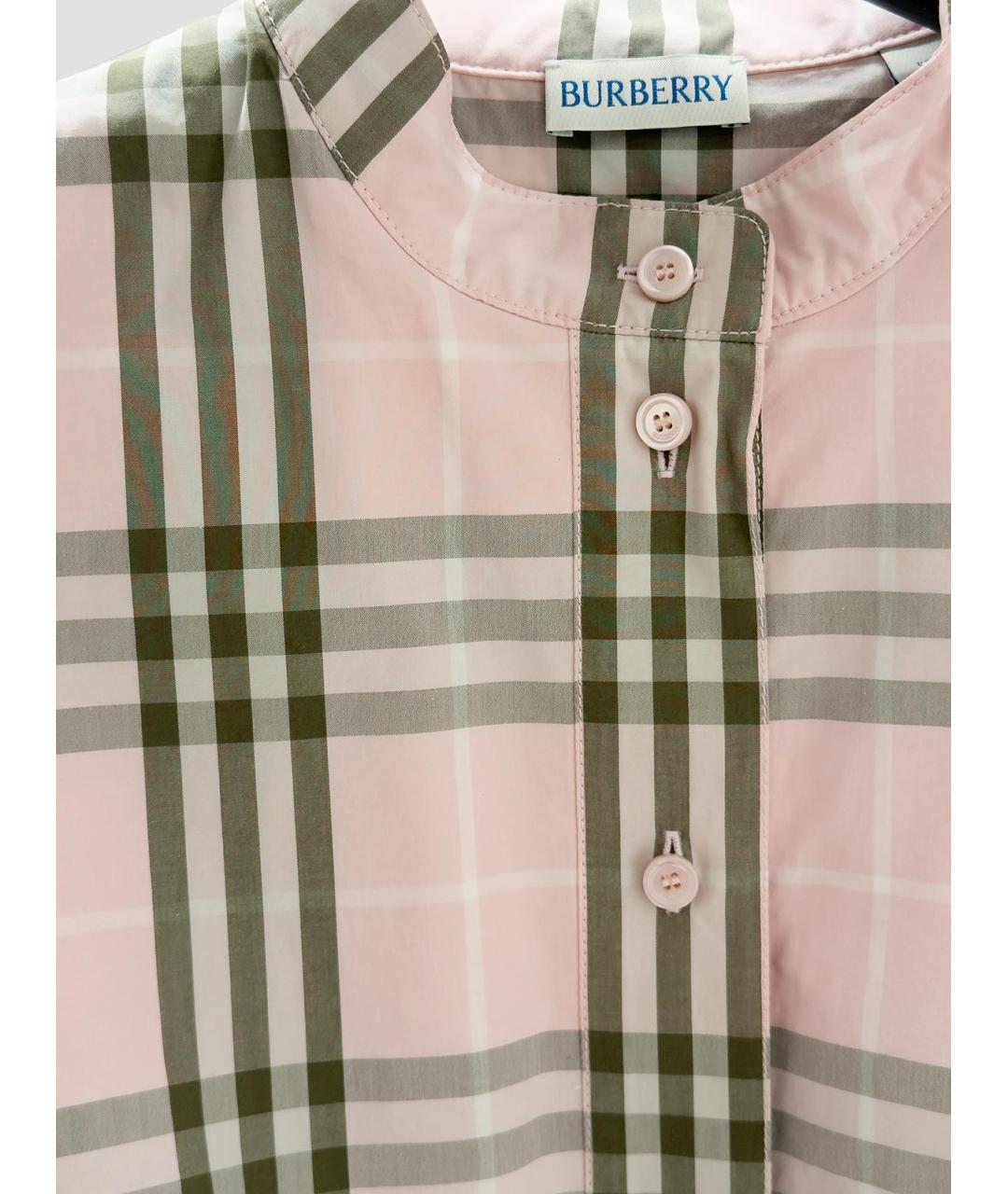 BURBERRY Мульти хлопковое повседневное платье, фото 4