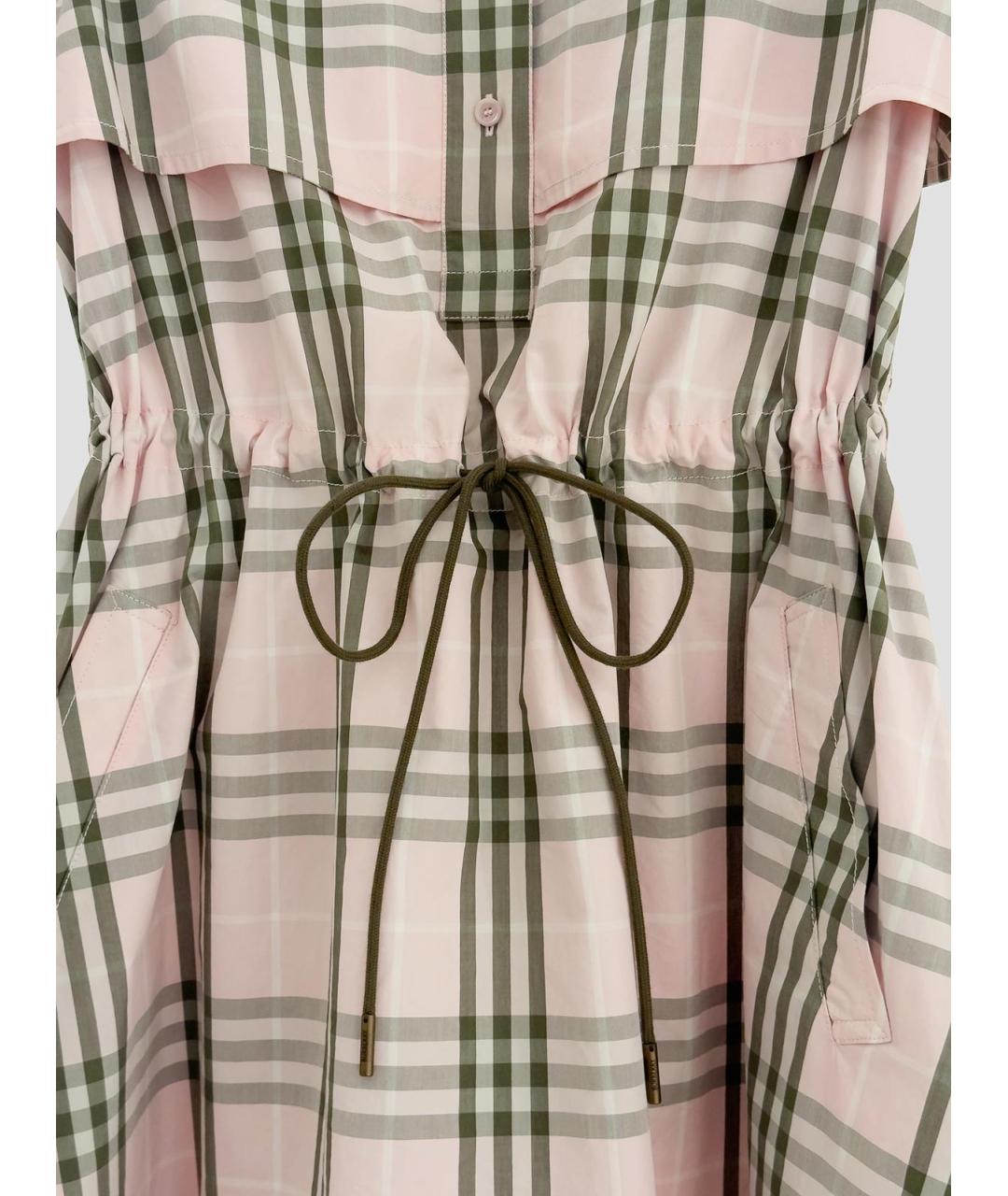 BURBERRY Мульти хлопковое повседневное платье, фото 3