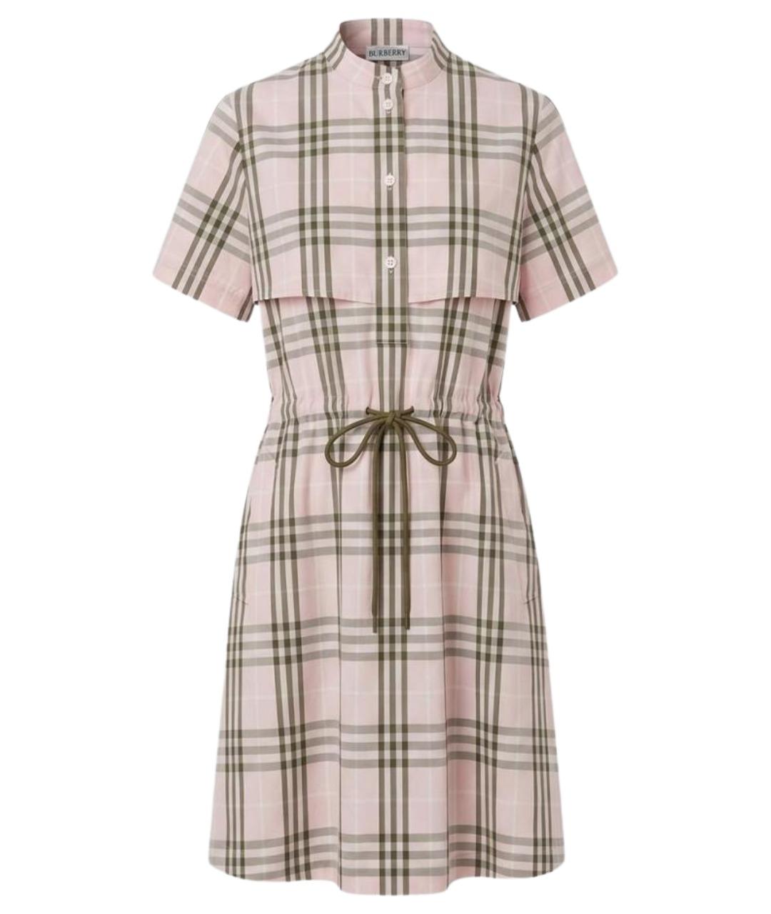 BURBERRY Мульти хлопковое повседневное платье, фото 1