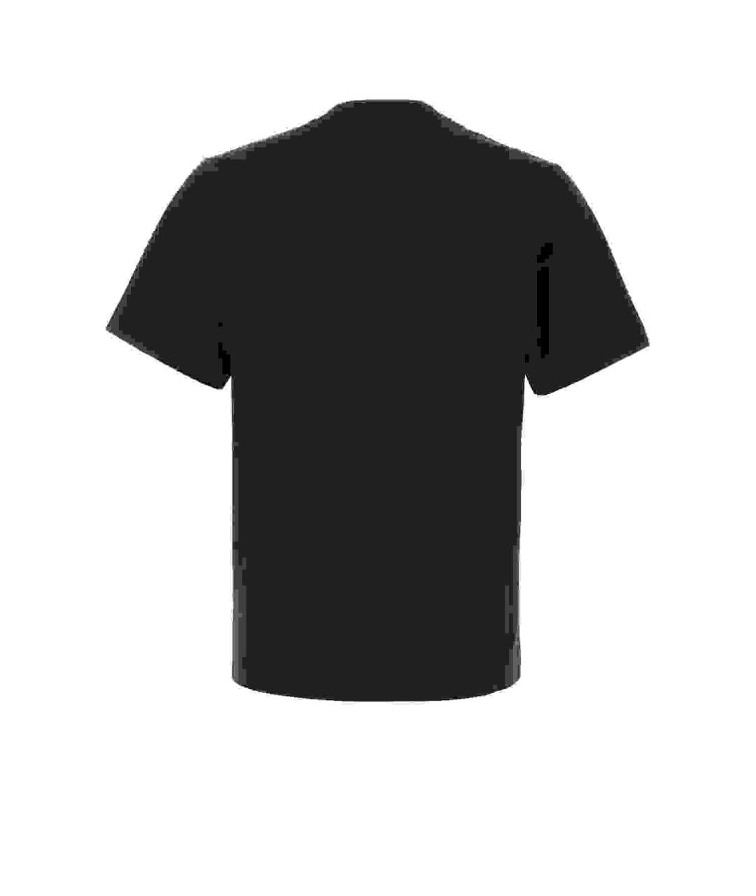 BURBERRY Черная хлопковая футболка, фото 2