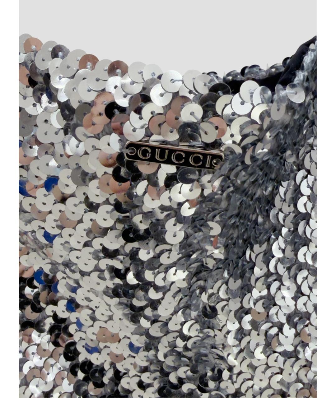 GUCCI Серебряное вечернее платье, фото 3