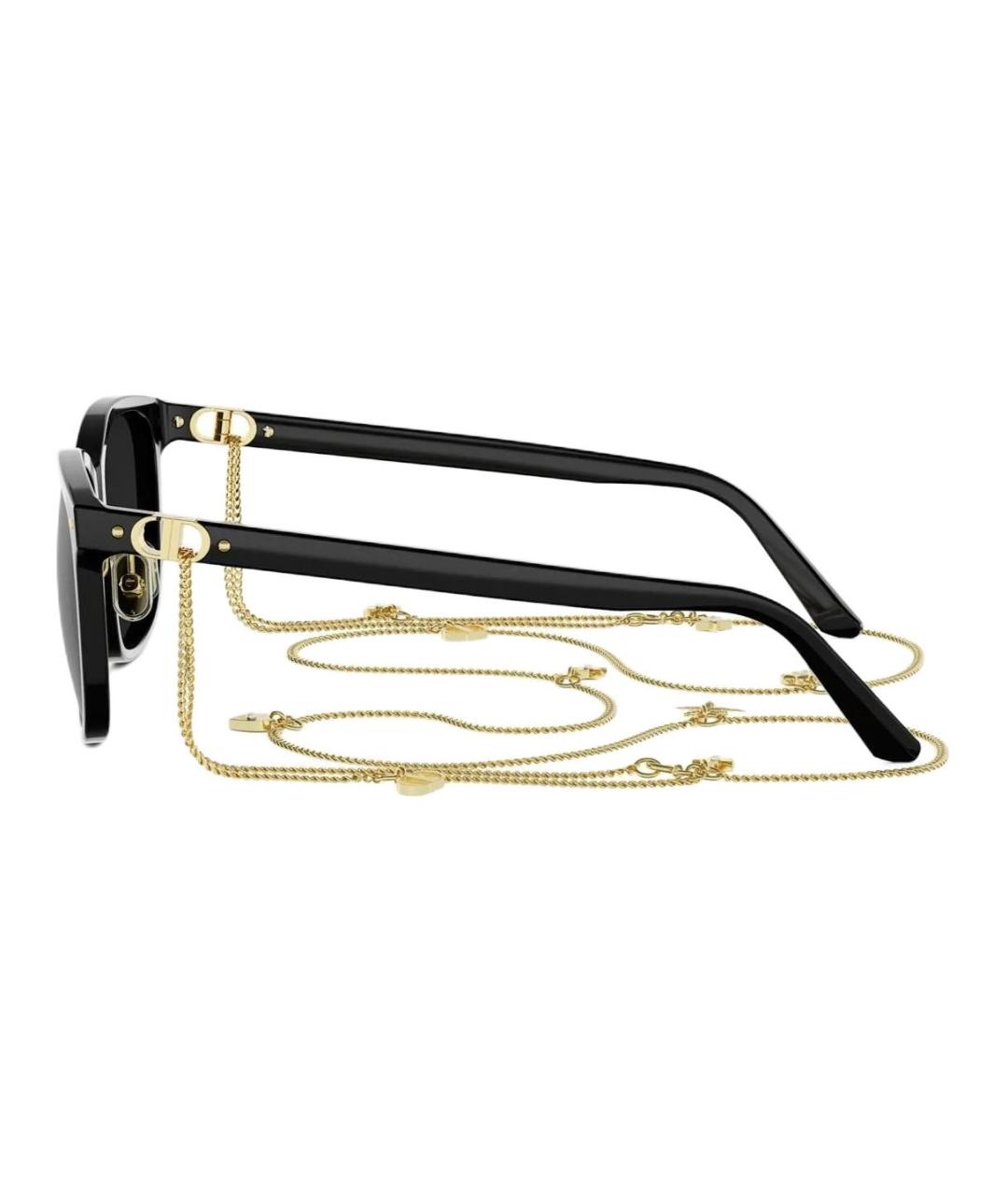 CHRISTIAN DIOR Черные металлические солнцезащитные очки, фото 3