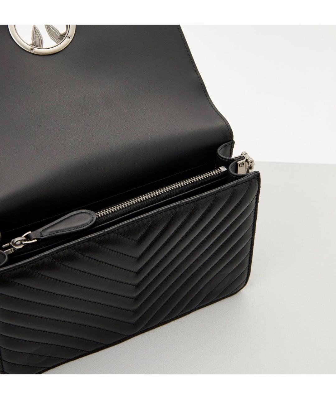 PINKO Черная кожаная сумка через плечо, фото 3