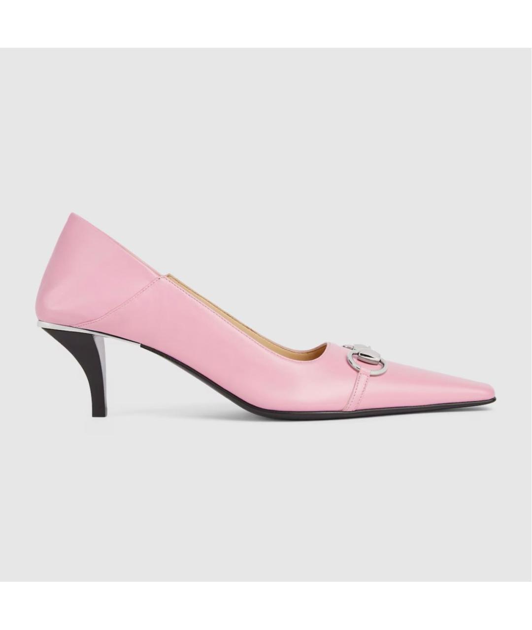 GUCCI Розовые кожаные туфли, фото 8