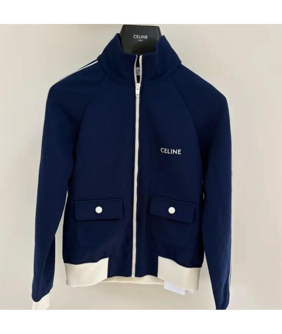 CELINE Темно-синяя хлопковая куртка, фото 7