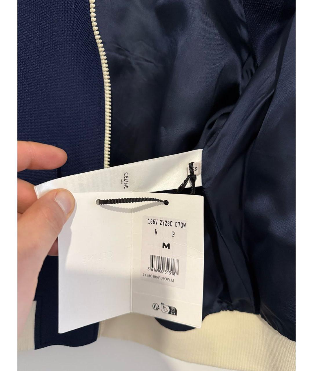 CELINE Темно-синяя хлопковая куртка, фото 6