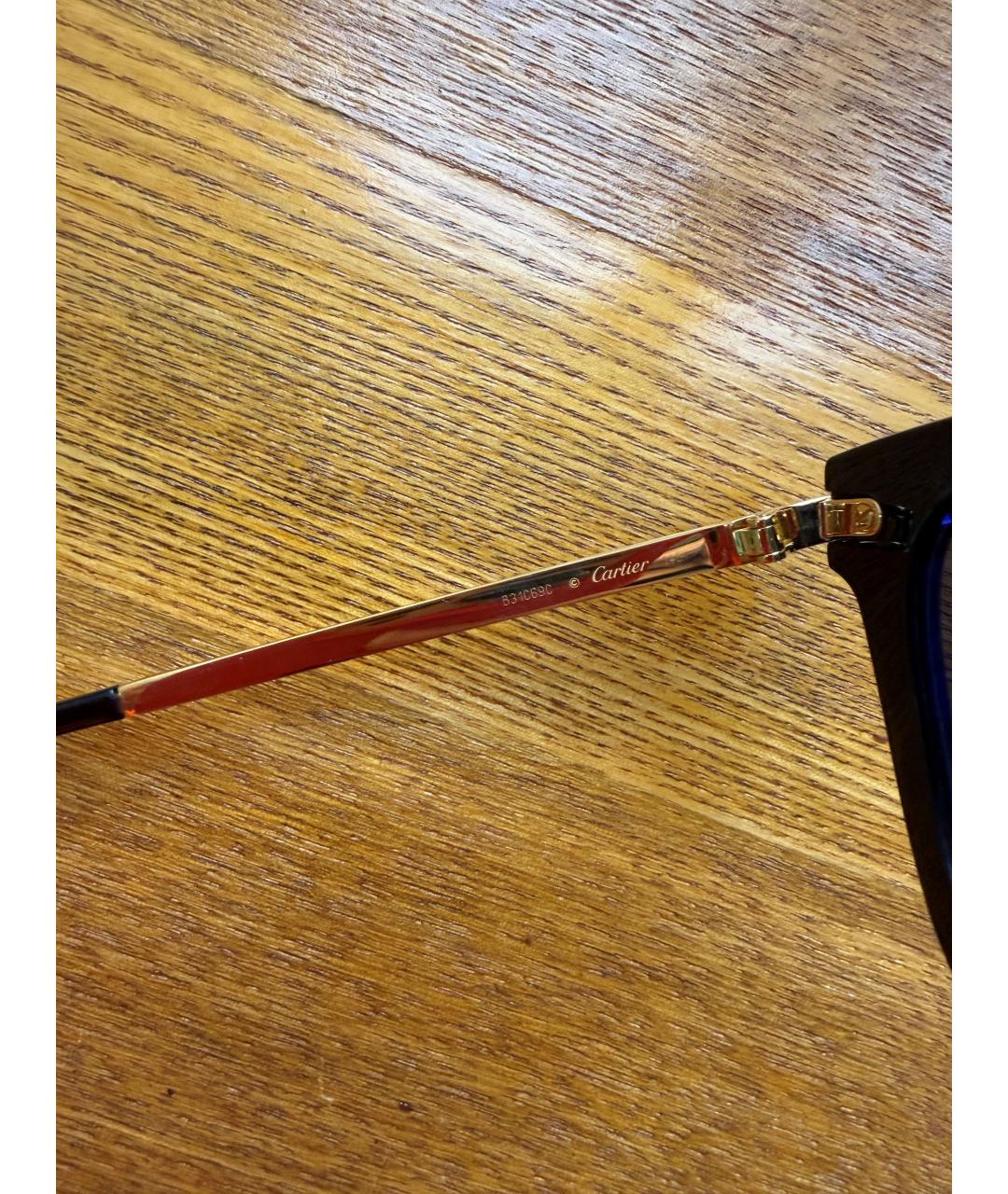 CARTIER Черные пластиковые солнцезащитные очки, фото 9