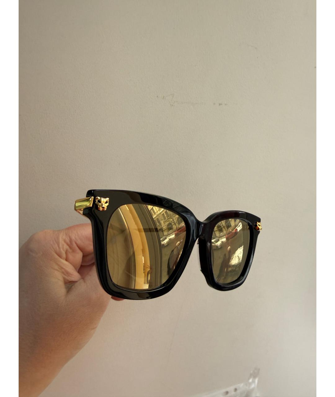 CARTIER Черные пластиковые солнцезащитные очки, фото 8