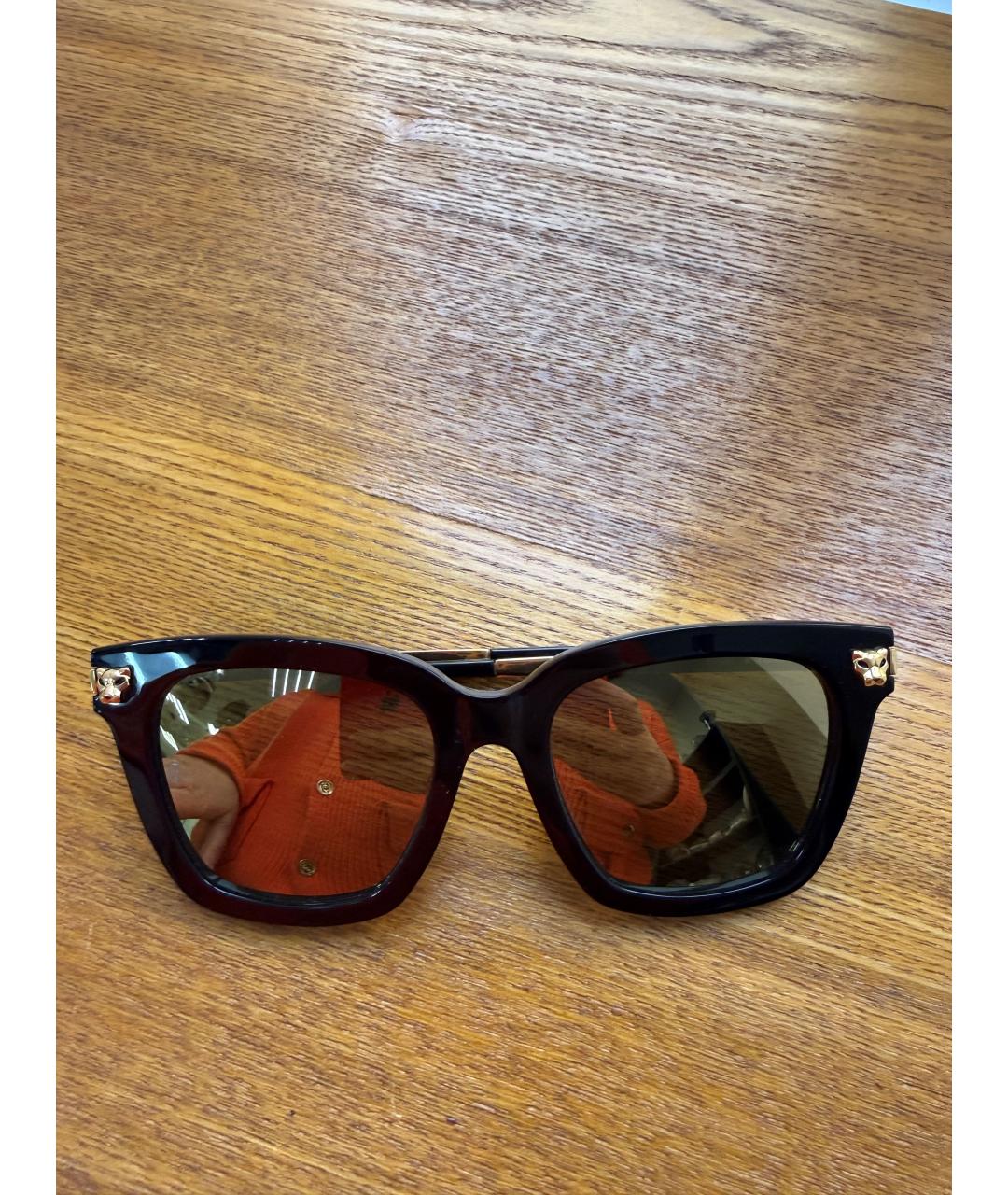 CARTIER Черные пластиковые солнцезащитные очки, фото 4