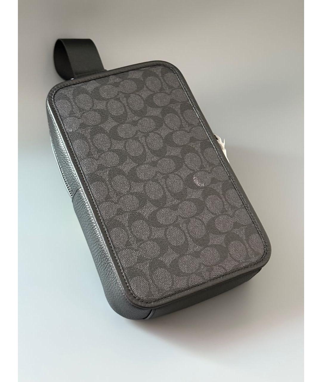 COACH Черная кожаная сумка на плечо, фото 8