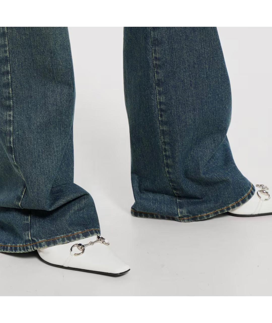 GUCCI Белые кожаные туфли, фото 3