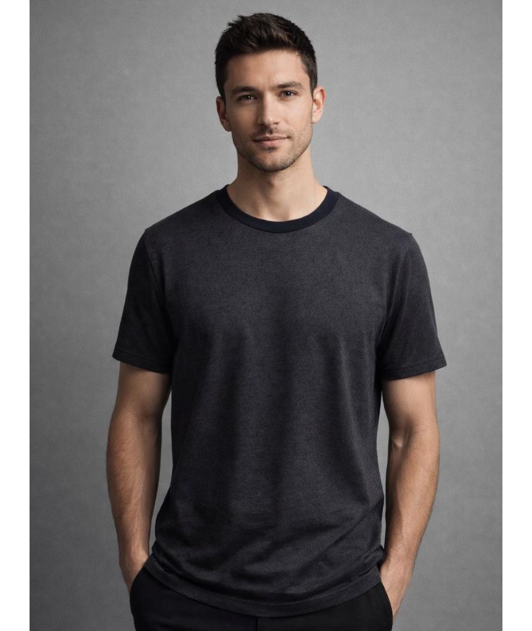 HUGO BOSS Черная хлопковая футболка, фото 5