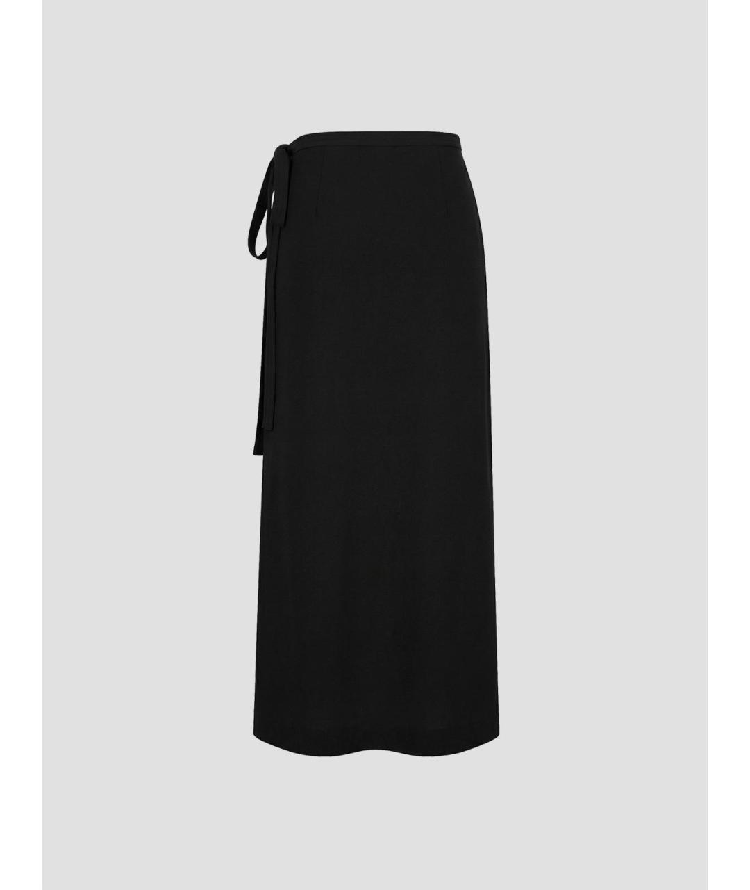 TOTEME Черная вискозная юбка миди, фото 2