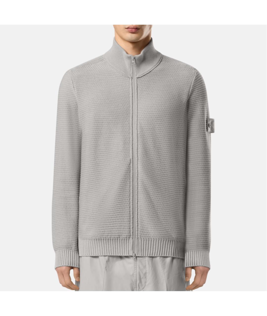 STONE ISLAND Серый кардиган, фото 4