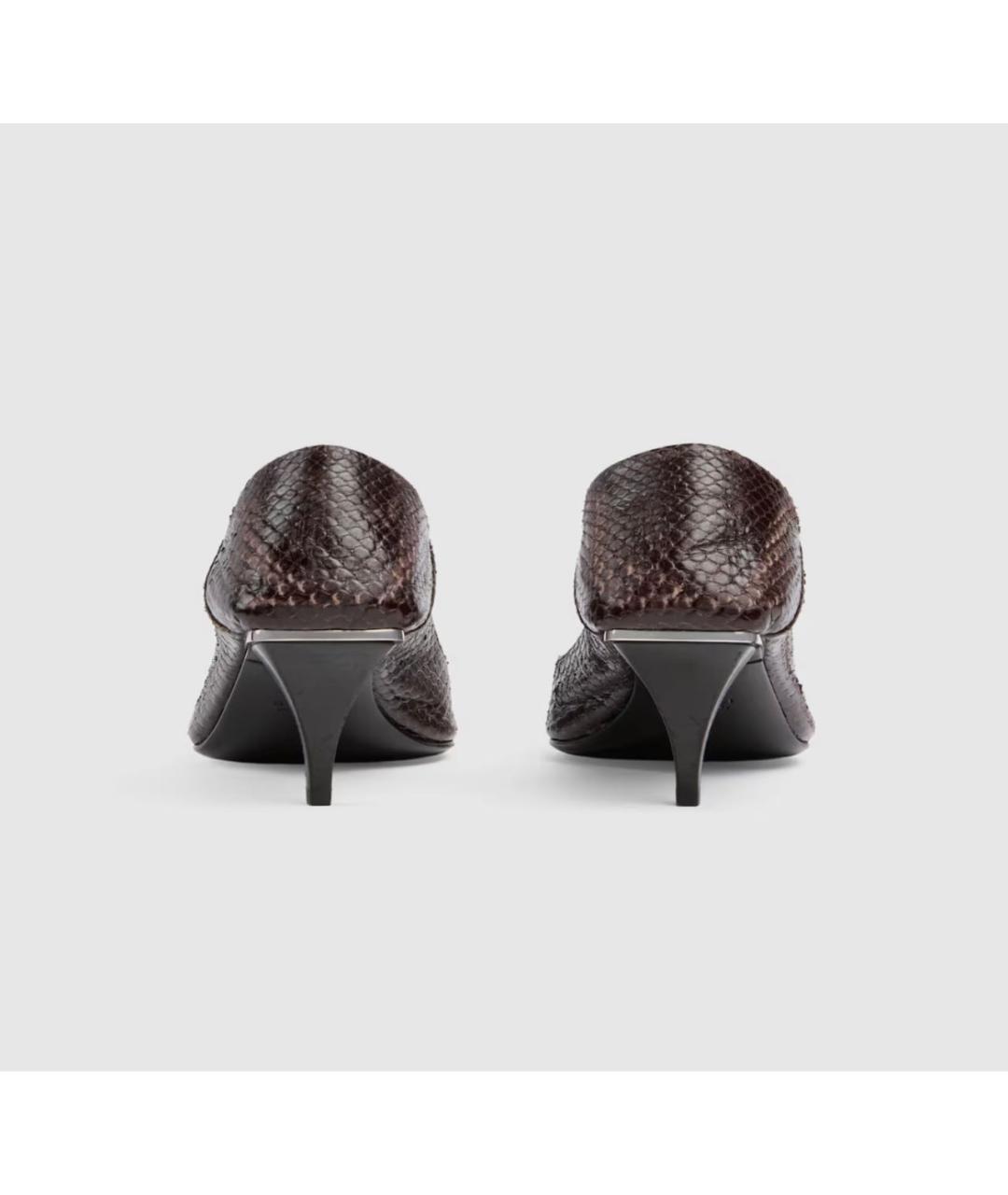 GUCCI Коричневые кожаные туфли, фото 5