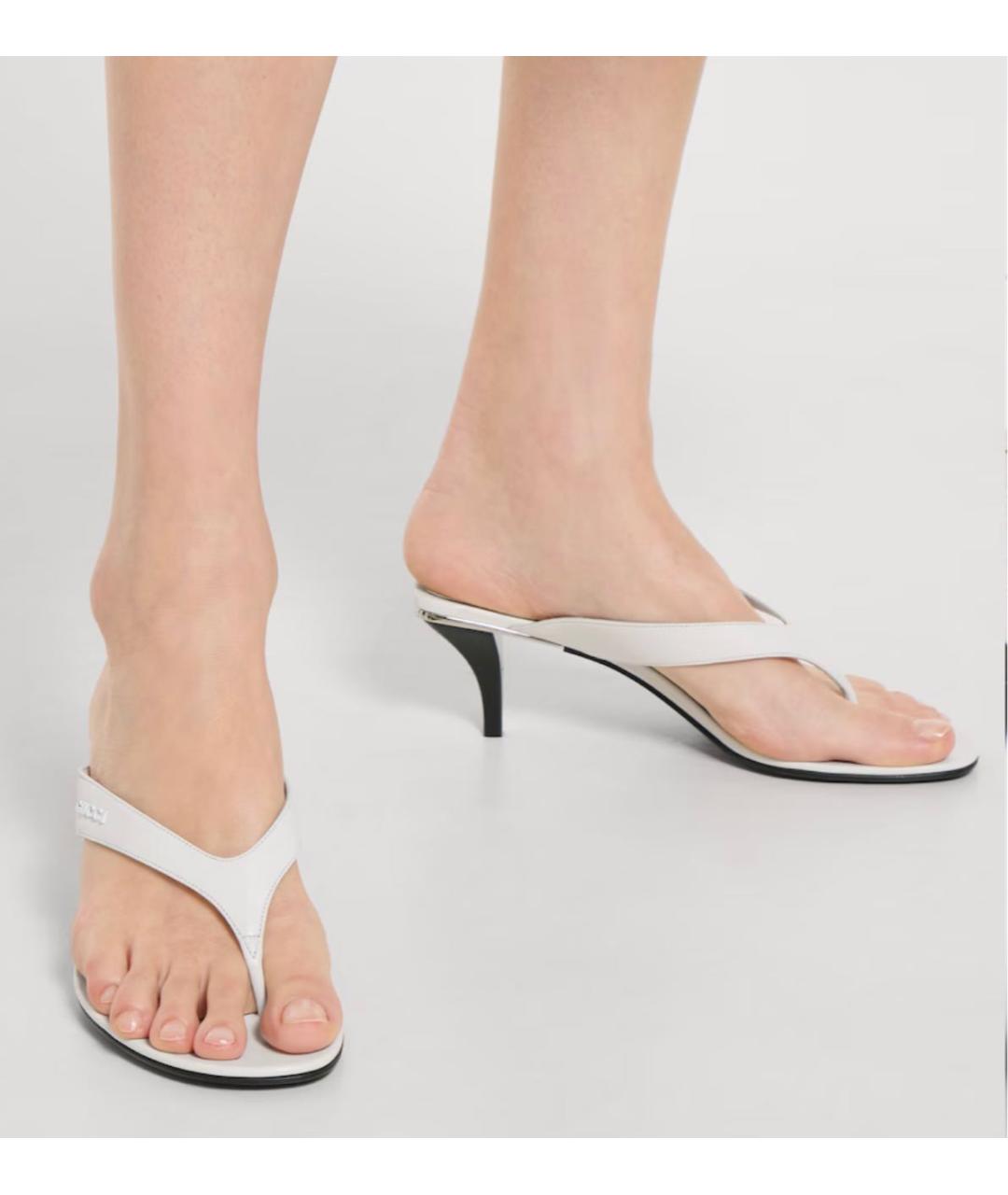 GUCCI Белые кожаные босоножки, фото 3