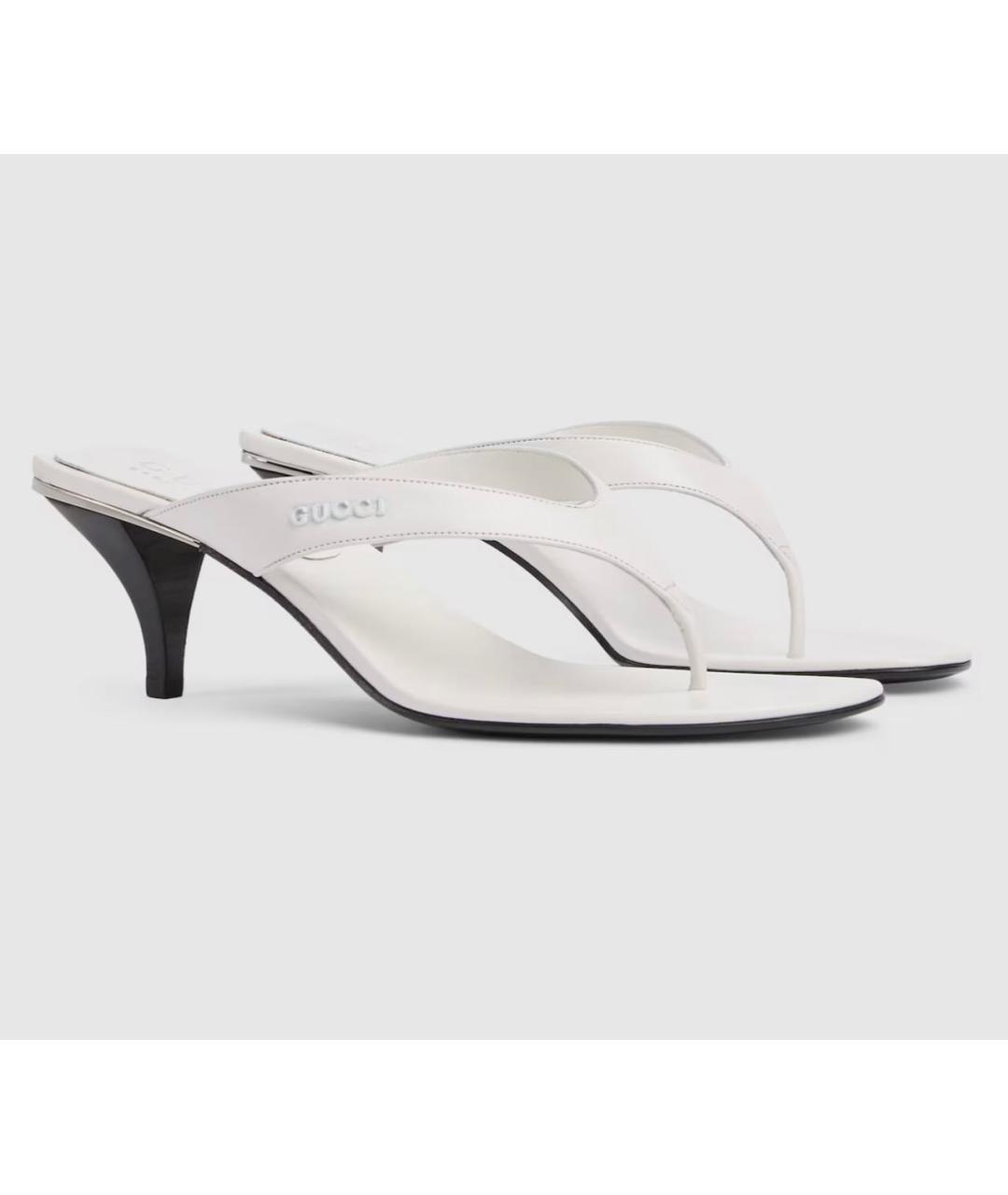 GUCCI Красные кожаные босоножки, фото 2