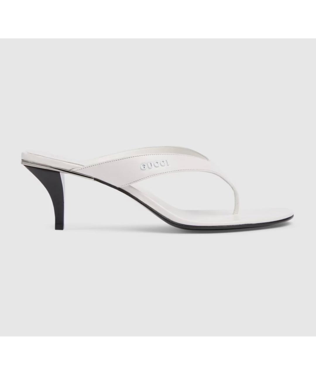 GUCCI Красные кожаные босоножки, фото 6