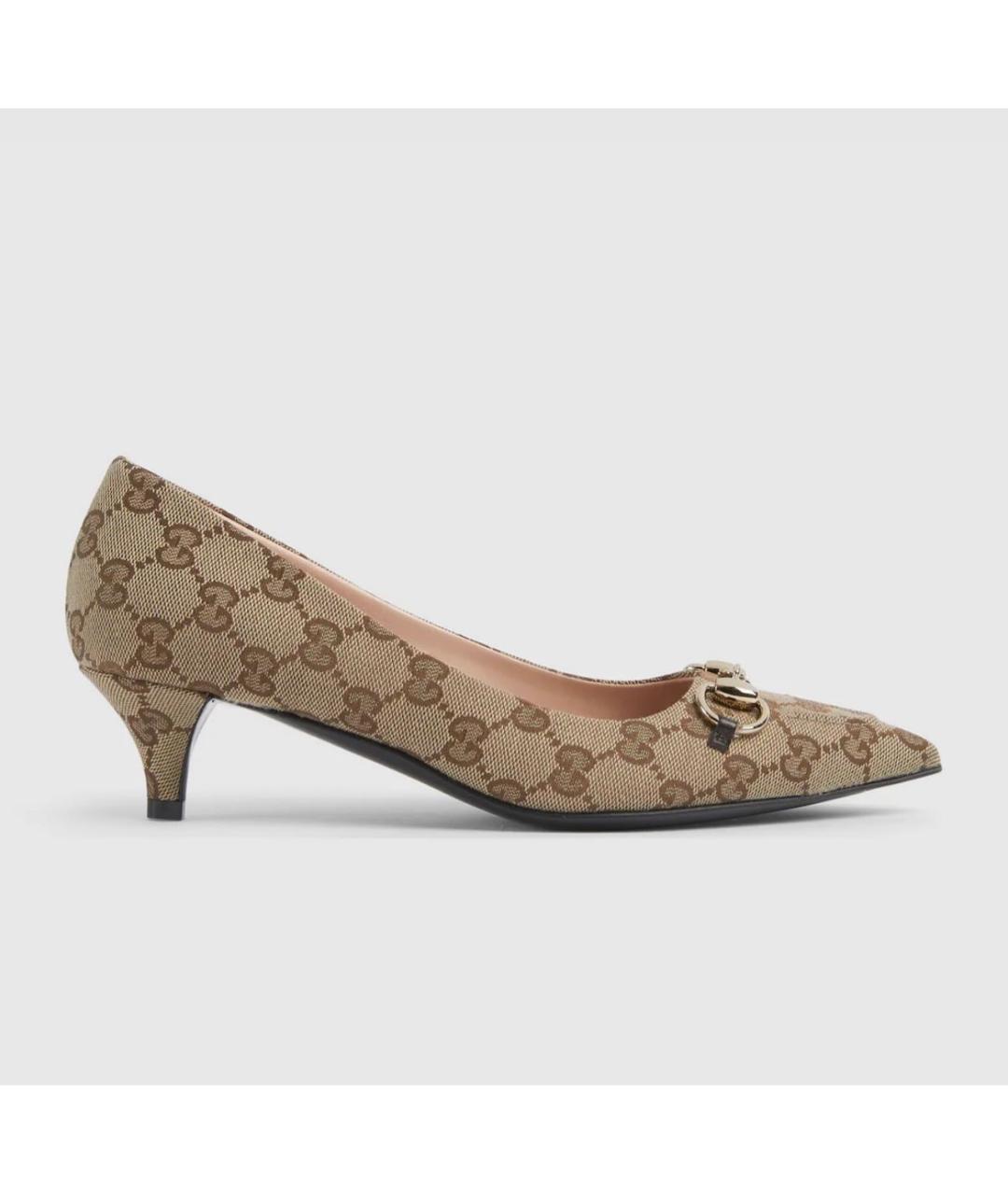 GUCCI Бежевые замшевые туфли, фото 6