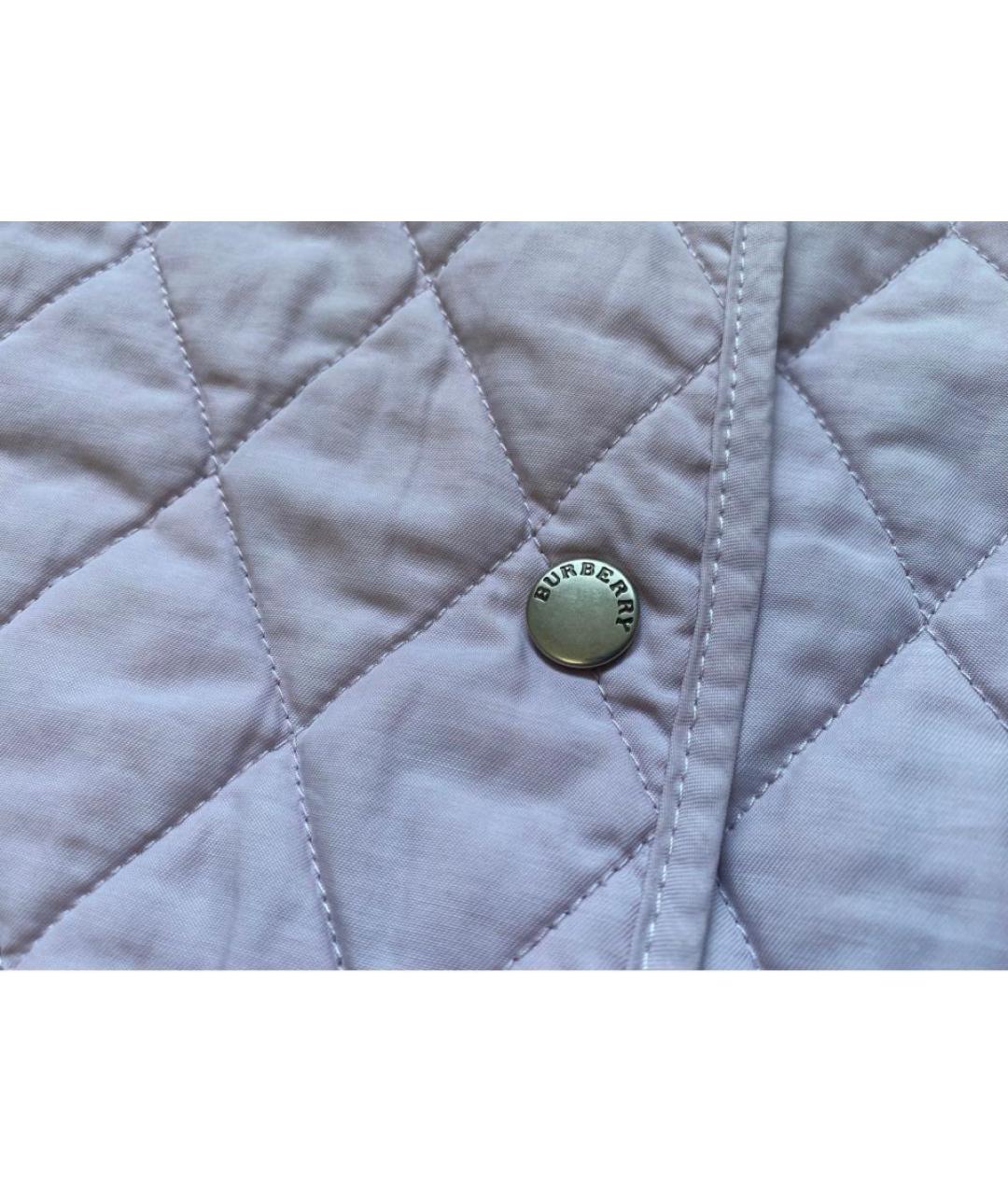 BURBERRY Розовая хлопковая куртка, фото 4