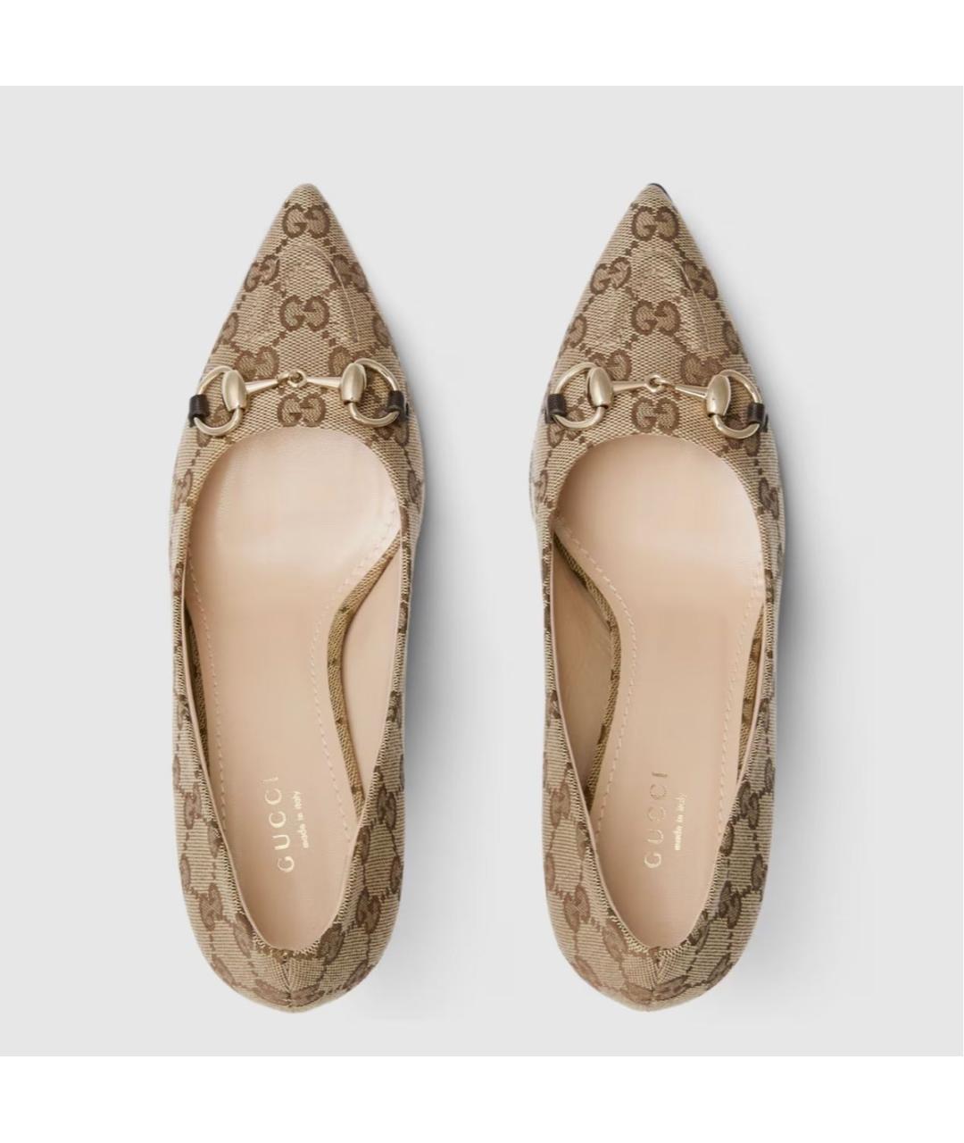 GUCCI Бежевые туфли, фото 5