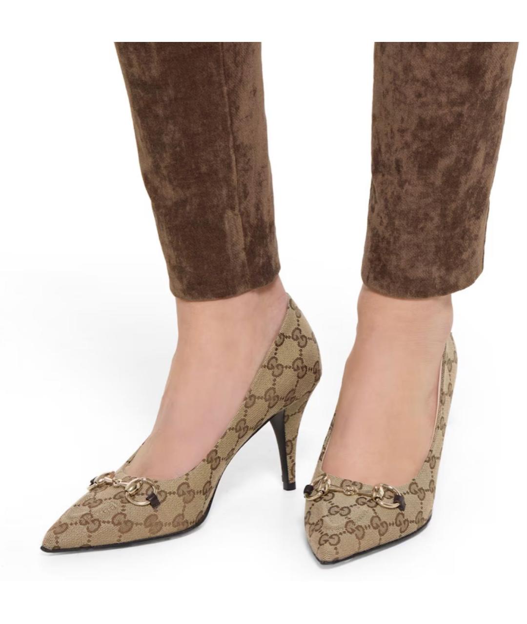 GUCCI Бежевые туфли, фото 3