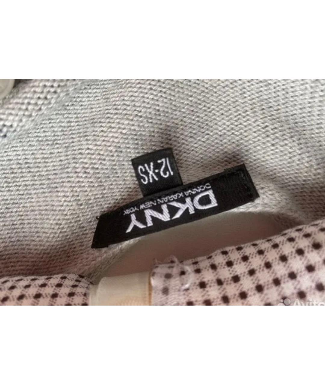 DKNY Серый хлопко-эластановый кардиган, фото 3