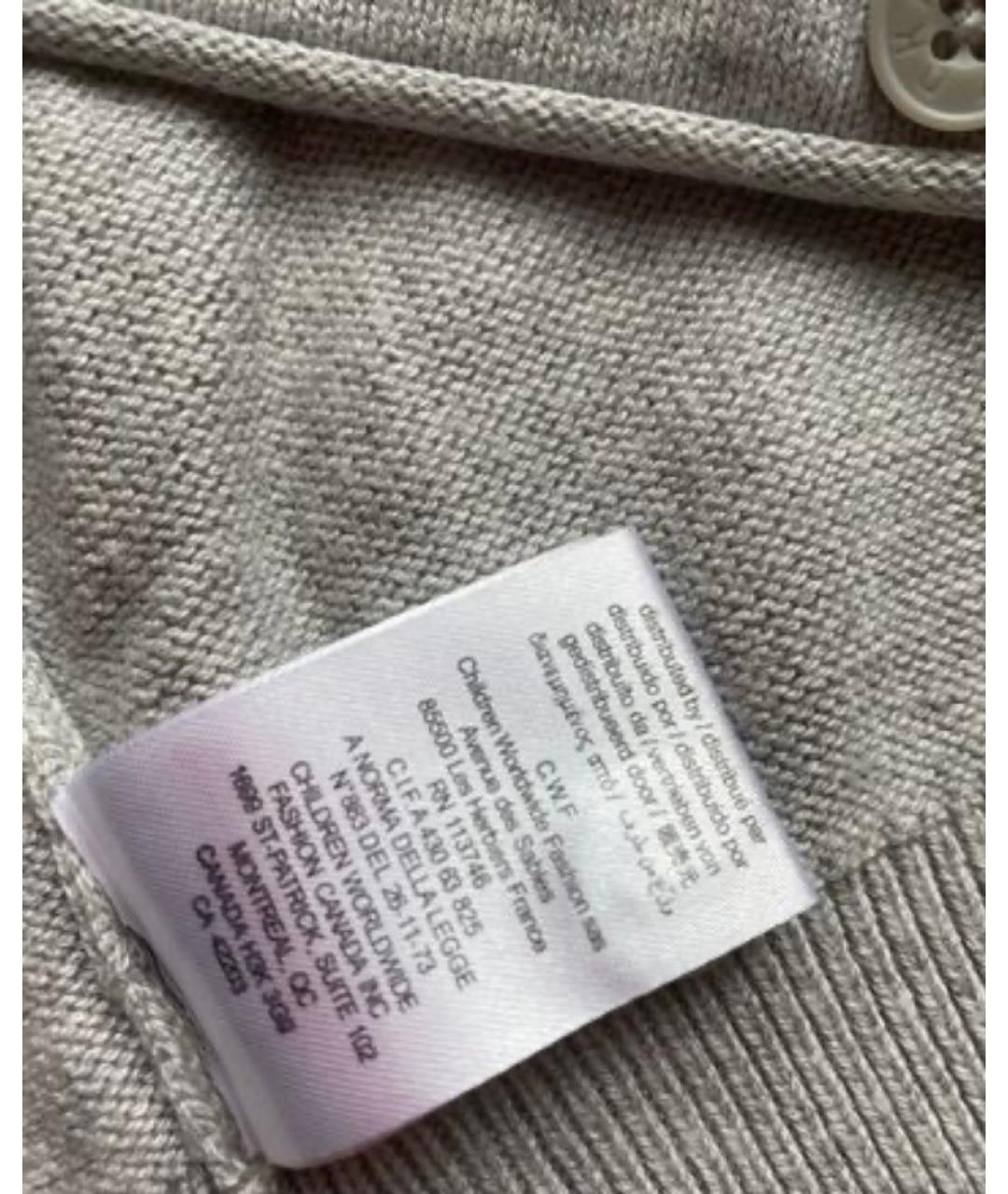 DKNY Серый хлопко-эластановый кардиган, фото 6