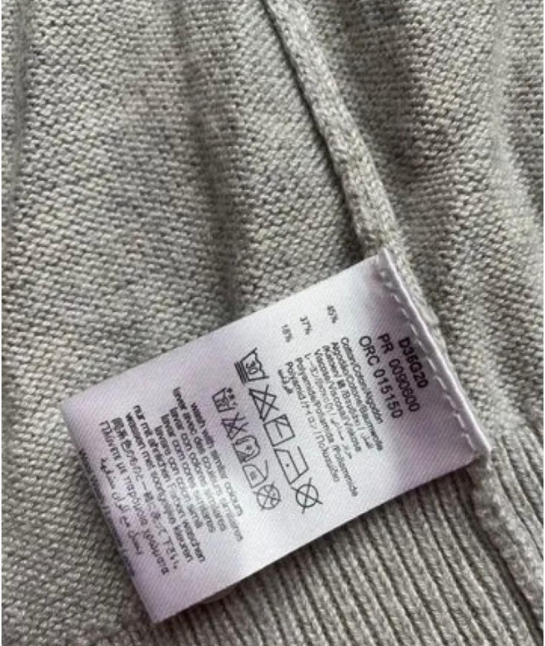 DKNY Серый хлопко-эластановый кардиган, фото 5