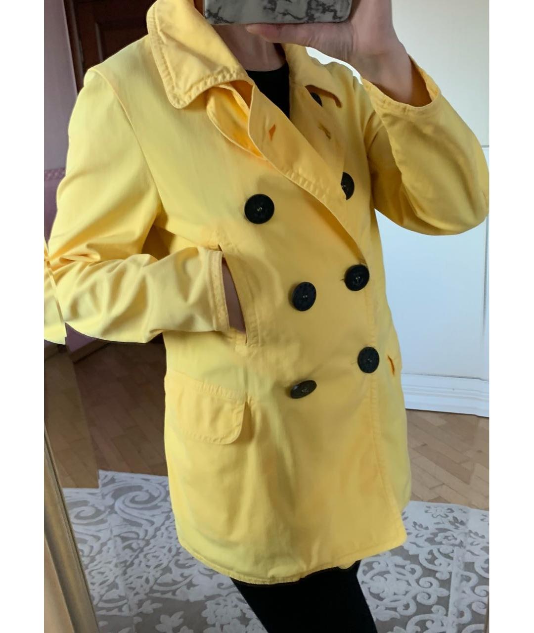 DSQUARED2 Желтый хлопковый тренч/плащ, фото 3