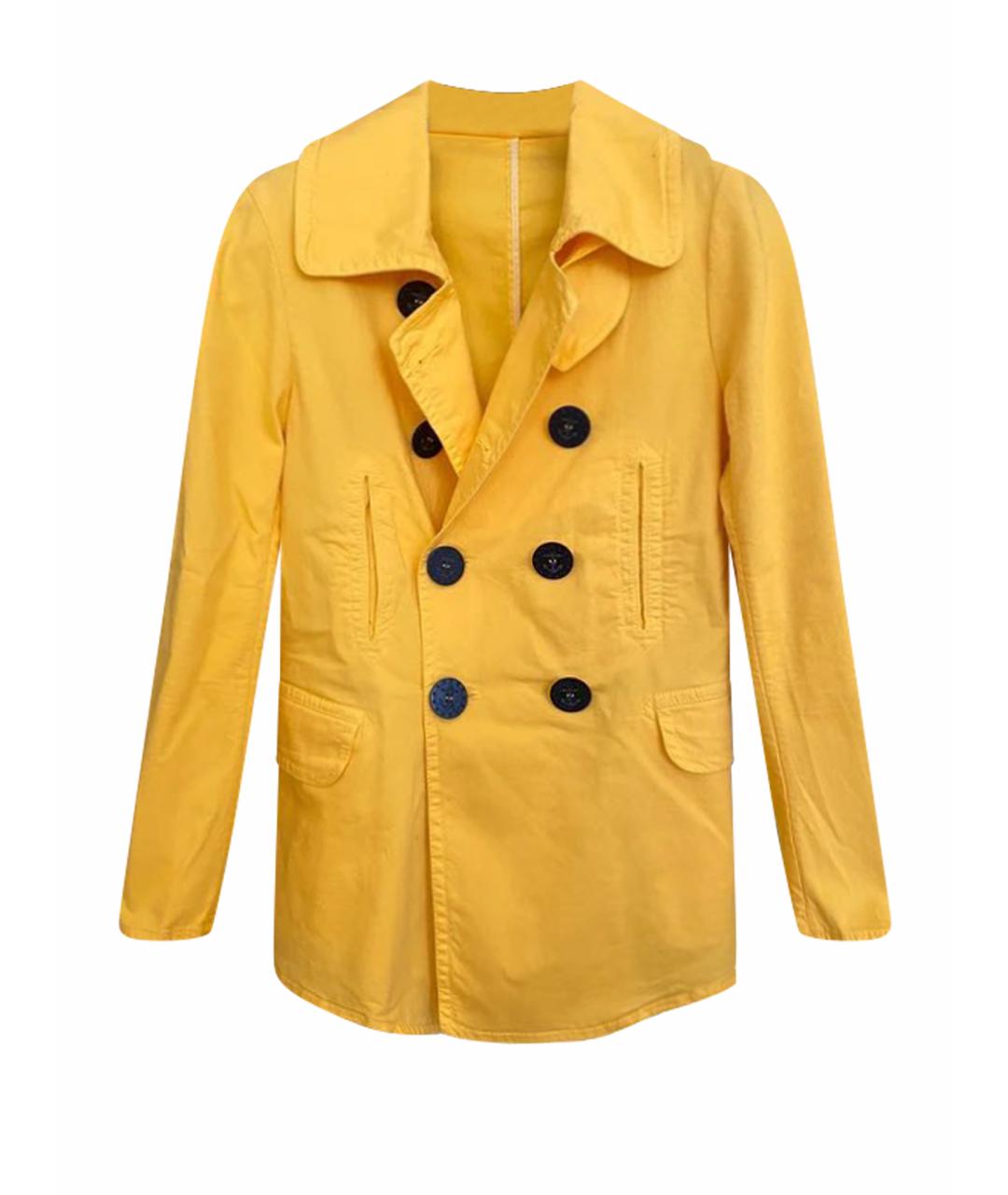 DSQUARED2 Желтый хлопковый тренч/плащ, фото 1