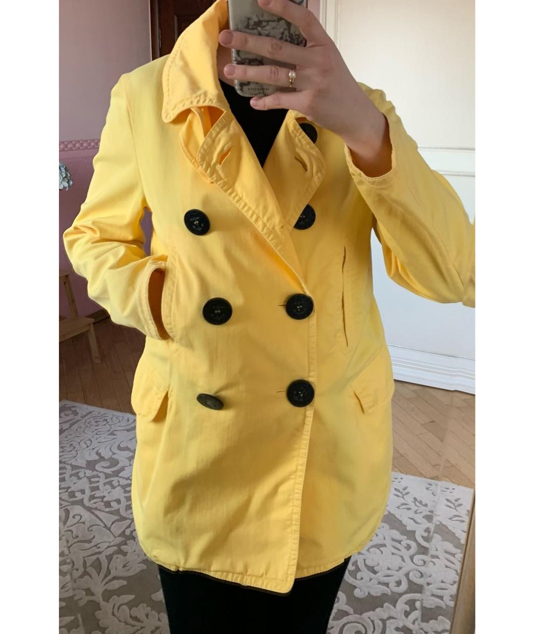 DSQUARED2 Желтый хлопковый тренч/плащ, фото 4