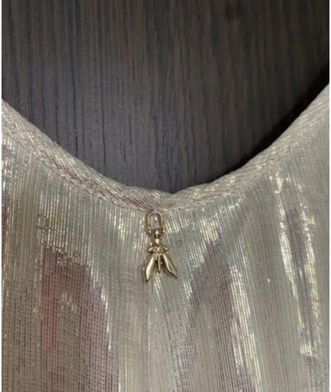 PATRIZIA PEPE Белая шелковая майка, фото 3