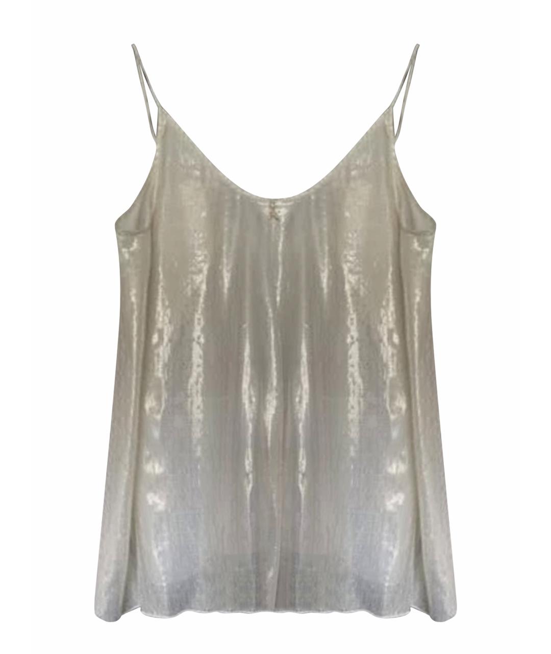 PATRIZIA PEPE Белая шелковая майка, фото 1