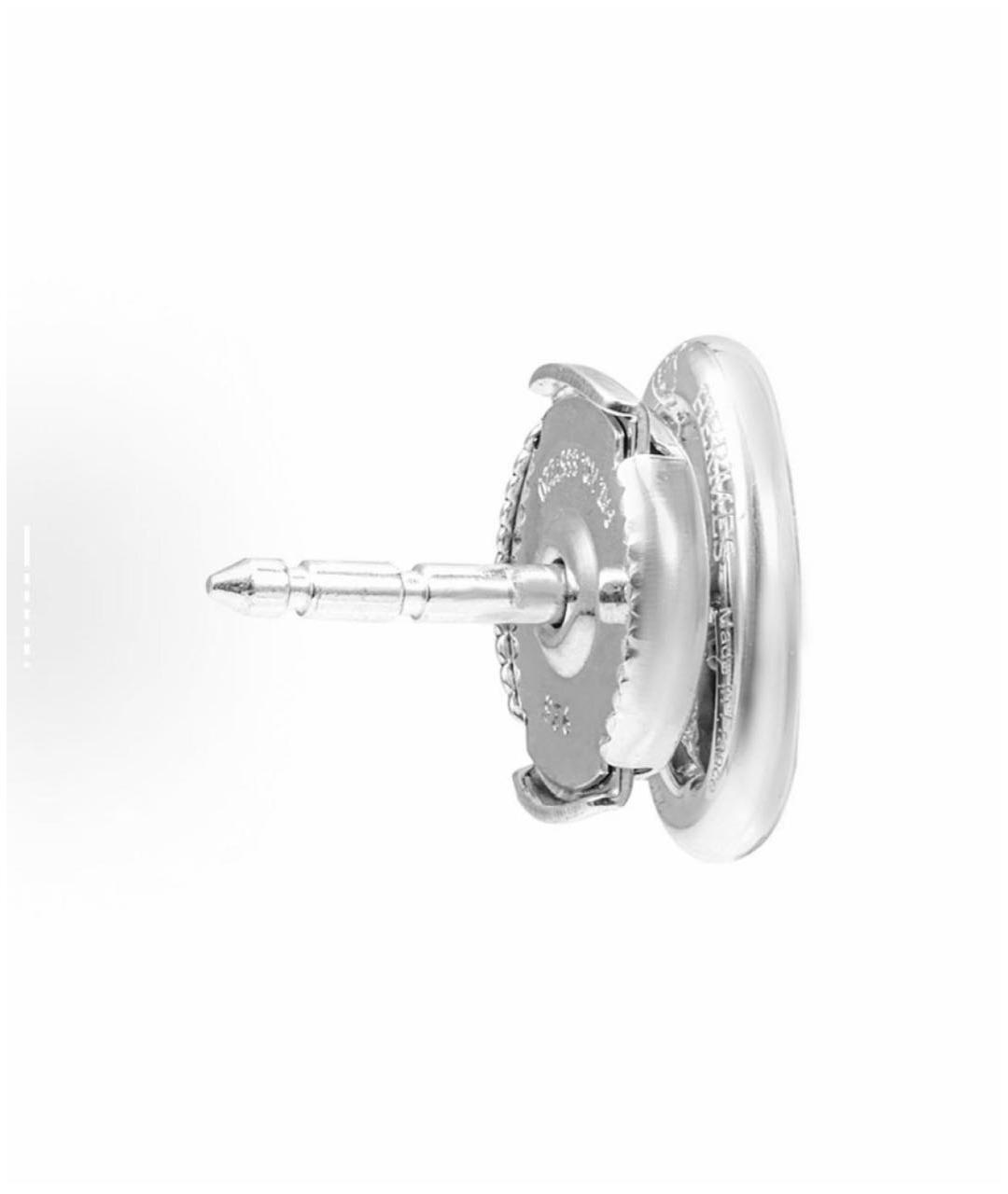 HERMES Белые серебряные серьги, фото 5