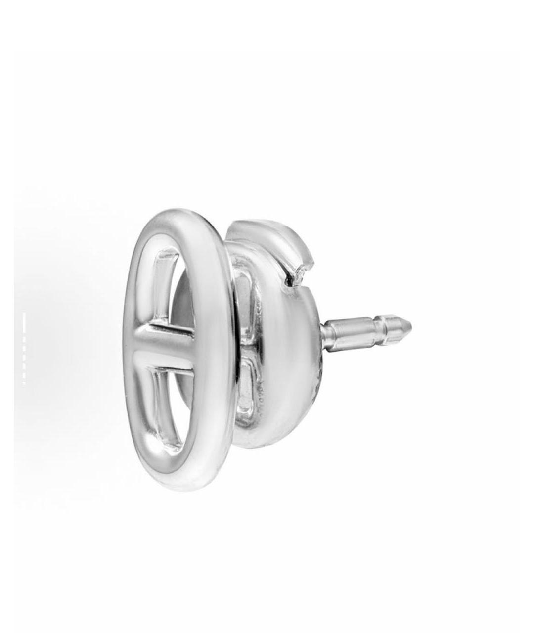 HERMES Белые серебряные серьги, фото 3