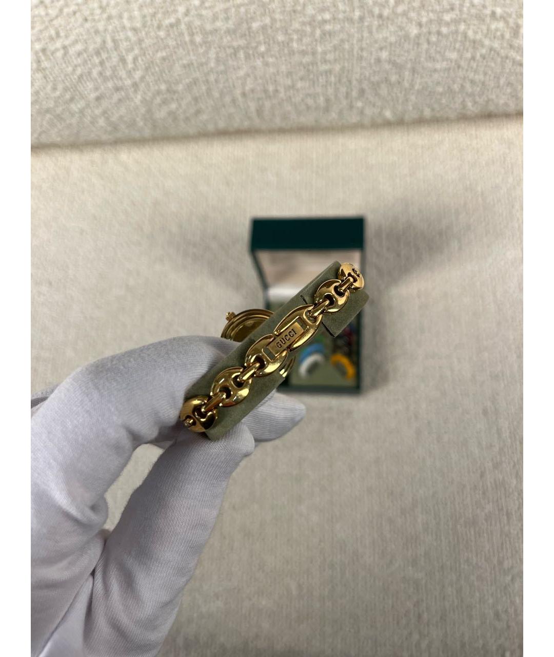 GUCCI Желтые позолоченные часы, фото 7