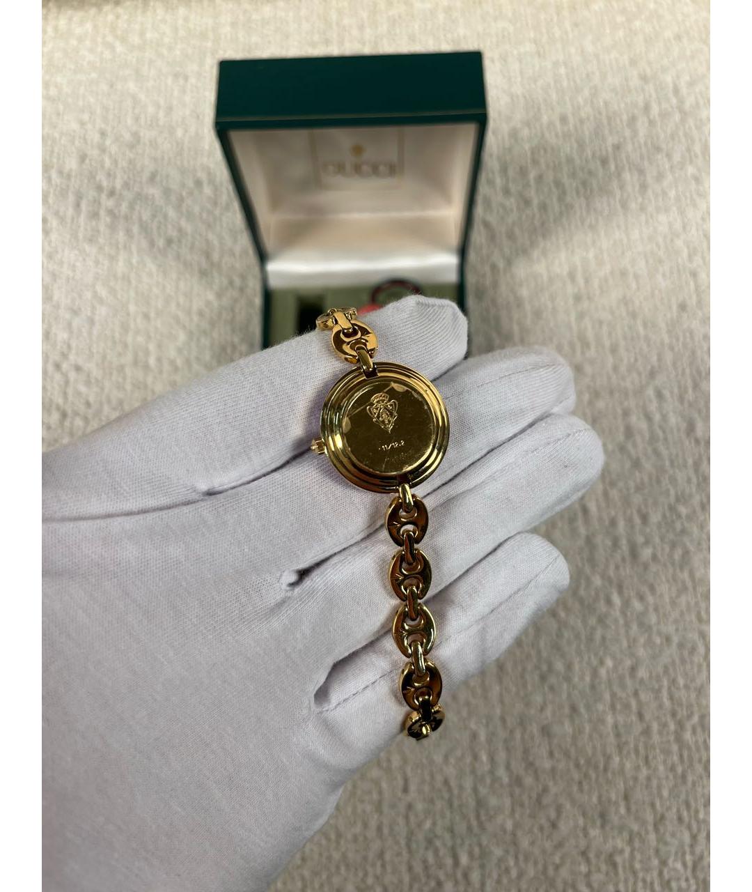 GUCCI Желтые позолоченные часы, фото 6