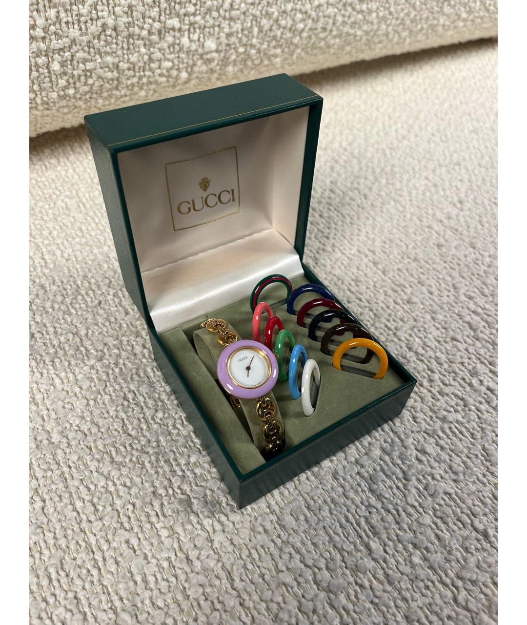 GUCCI Желтые позолоченные часы, фото 2