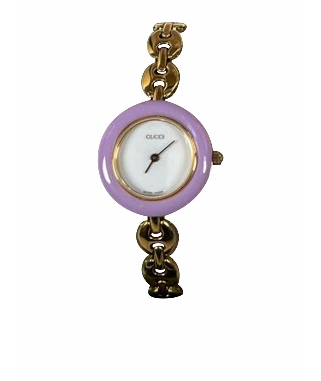 GUCCI Желтые позолоченные часы, фото 1