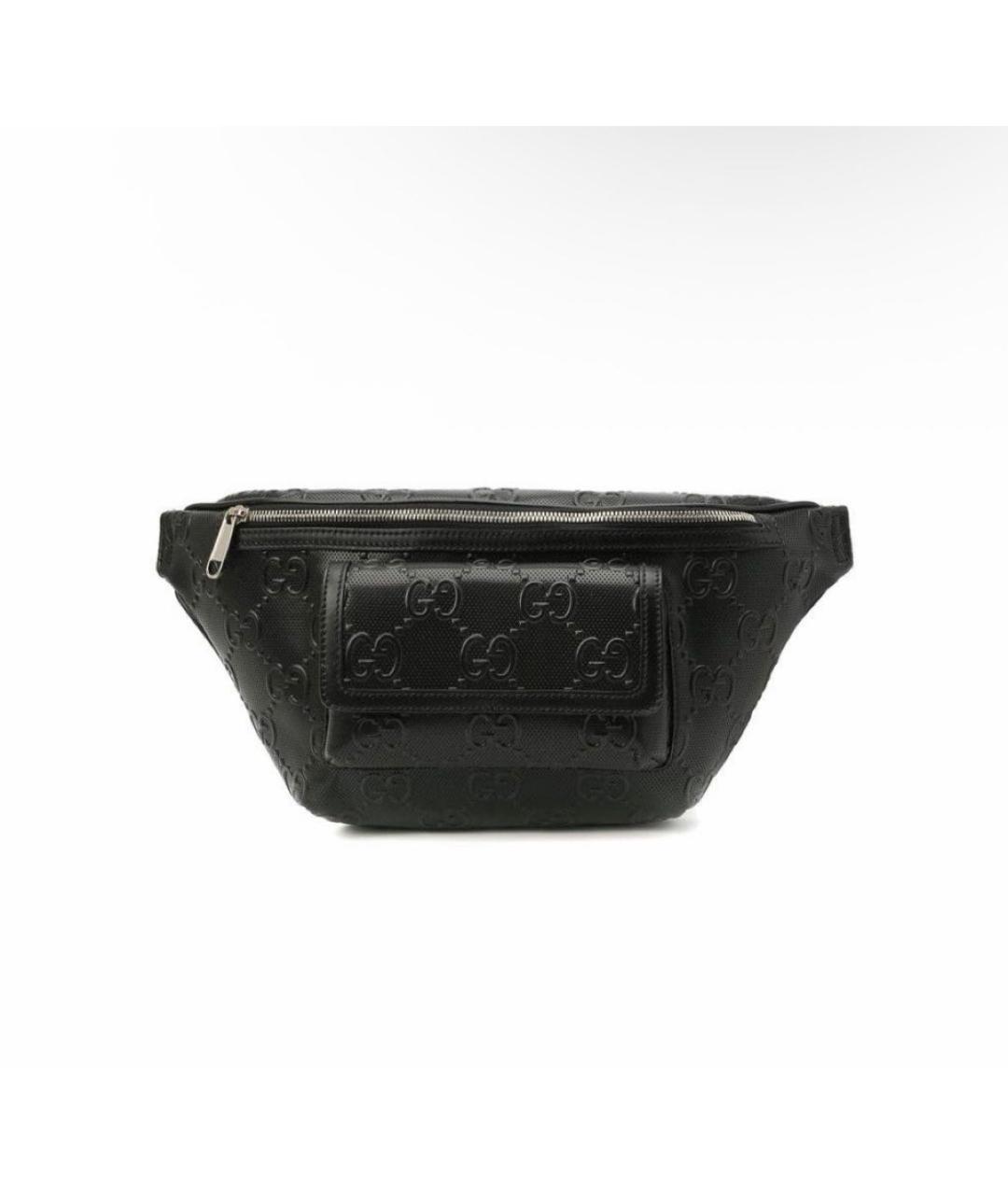 GUCCI Черная кожаная барсетка, фото 7